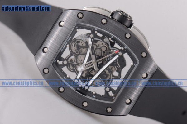 Richard Mille RM 038 Perfect Replica Watch PVD Skeleton Black Ceramic Bezel